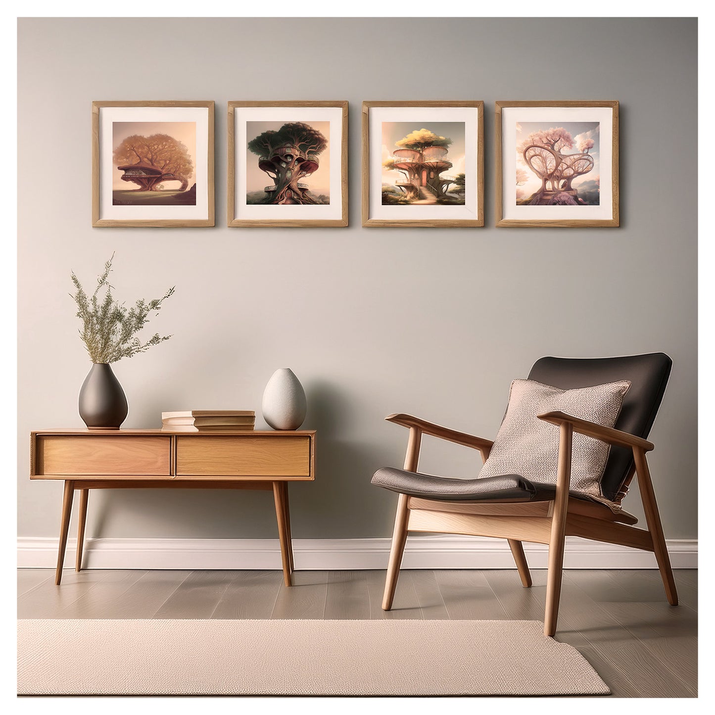 Architect’s Grove Volume 1 — collection of architectural treehouse prints inspired by modern masters in organic design