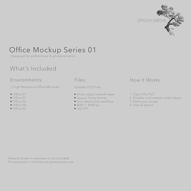 What's included document for Office Presentation Series O1